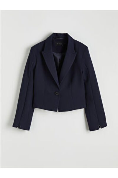 LC Waikiki Artı-Store Women's Long-Sleeved Blazer Jacket with Single Button C...