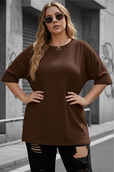 Oksit Mily Жіночий великий розмір Battal Basic Велосипедна комір бавовняна фу...