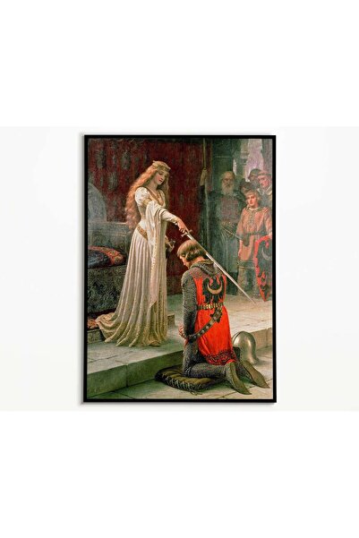 NinaStore Edmund Blair Leighton Vintage Baskı Duvar Dekoru Rönesans Duvar San...