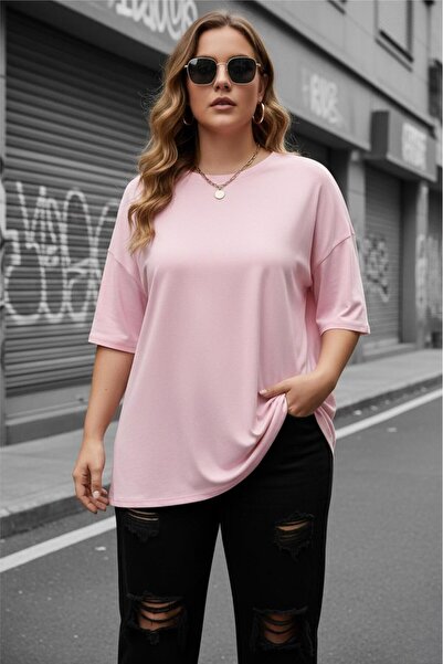 Oksit Mily Жіночий великий розмір Battal Basic Велосипедна комір бавовняна фу...