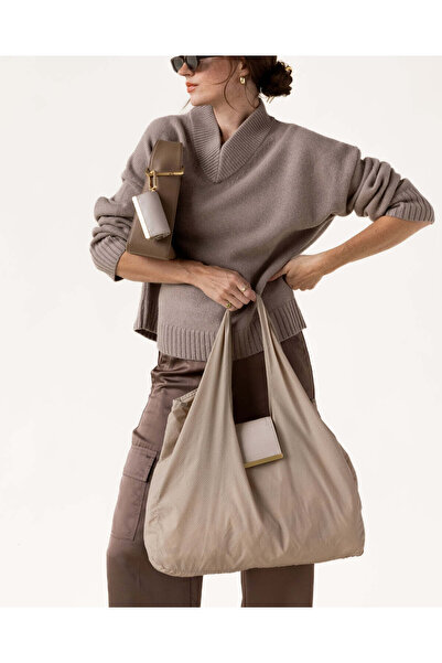 Marvelis LEYNA Charm Detaylı Katlanabilir El ve Omuz Kadın Çantası