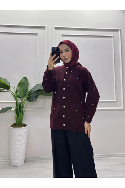 moda acar Pitpit Detailed Stone-Embellished Cardigan