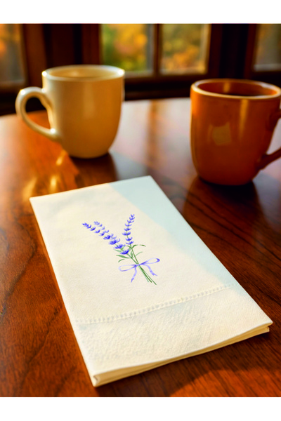 Baskı Adresi Matbaa & Promosyon مناديل تقديم الطعام الأنيقة بنقش زهرة اللافند...
