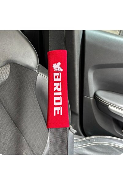 Asel BRIDE Kırmızı Emniyet Kemeri Pedi 2'li Oto Koltuğu Pedi