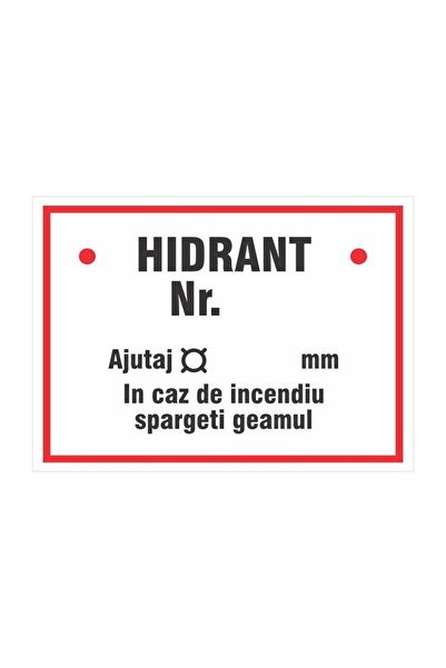 Generic (Unbranded) Fire Hydrant Indicator with Adhesive Sticker 30x20 cm