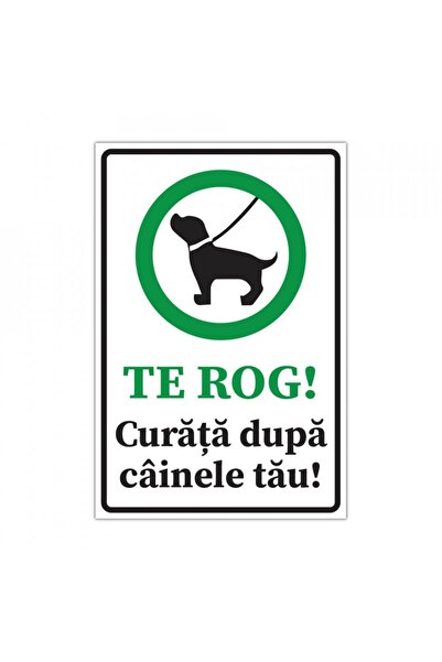 Generic (Unbranded) Semn de avertizare pentru atenția câinilor, PVC, 30x40 cm