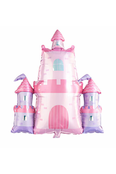Öztürkpartievi Princess Themed Birthday Concept Pink Castle Foil Balloon75-79 cm