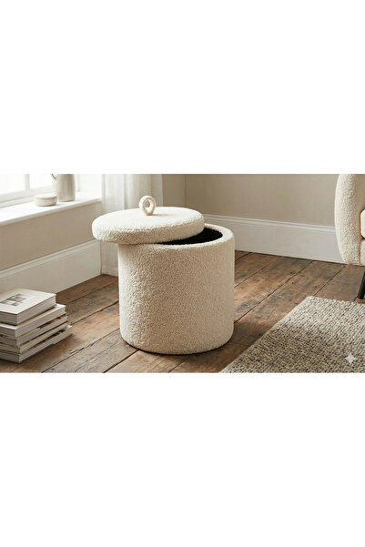 eda hacıoğlu edam bedding group Beyaz Tedy Kumaş Sandıklı Silindir Dekoratif ...