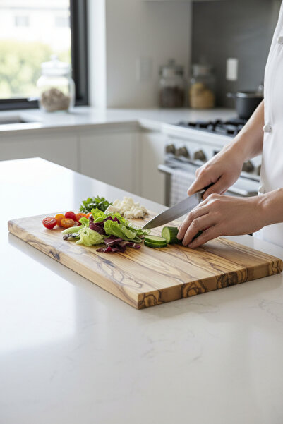 F&S WoodArt New!!! Olive Tree 40 X 20 cm Cutting Board Presentation Meat Brea...