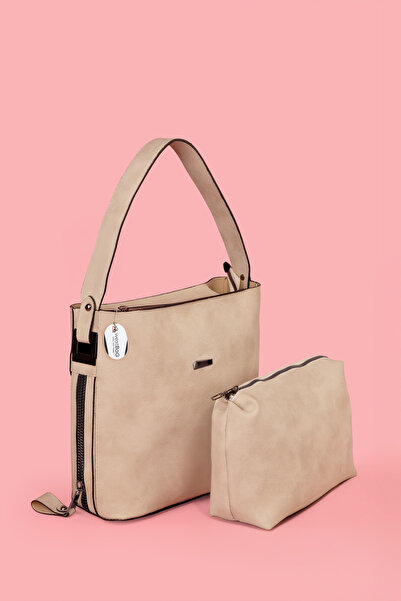 westbag Zipper Detailed Women's Shoulder Bag with Puppy Detail