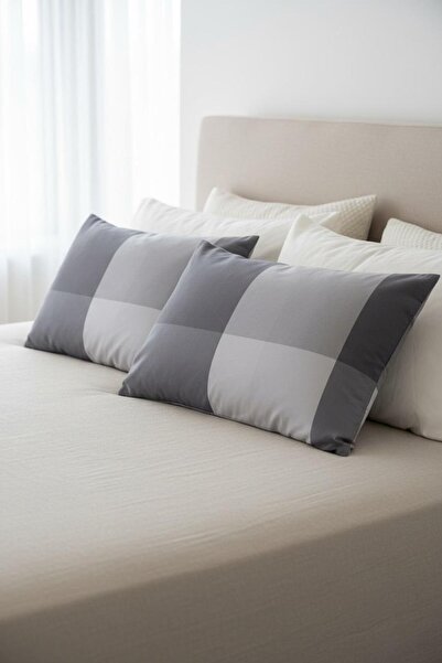 ŞENER HOME 100% Cotton Ranforce 2-Piece Pillow Case 50x70 Cm