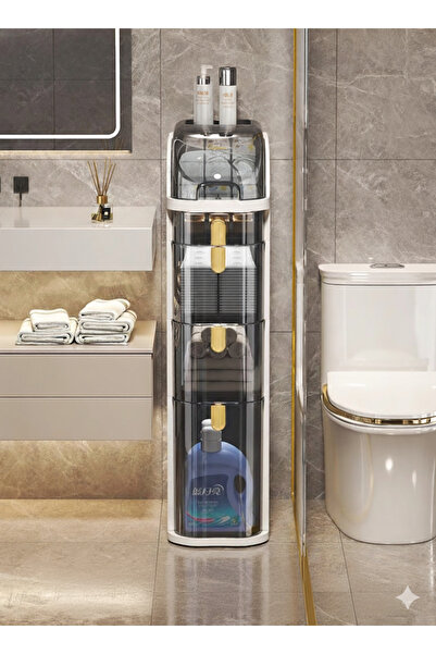 MASKY Çok Amaçlı, Tekerlekli, Çekmeceli, Dar Alan Depolama Dolabı 5 Katlı