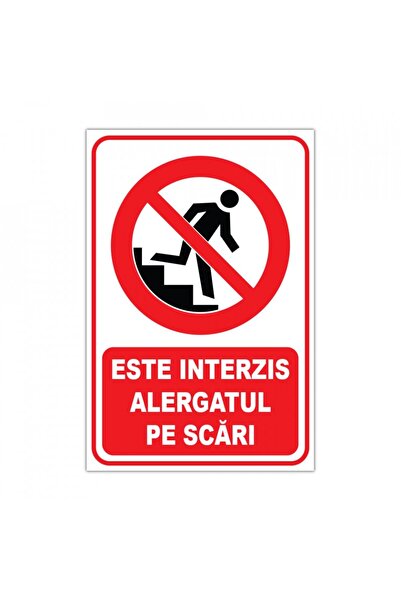 Generic (Unbranded) Indicator de avertizare din PVC: Alergatul interzis pe sc...