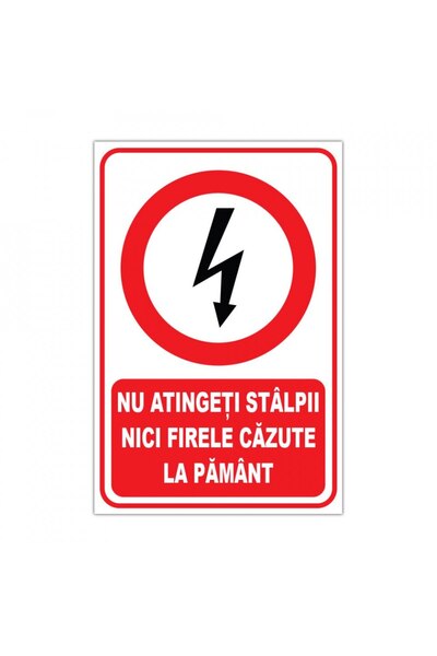 Generic (Unbranded) Indicator de avertizare din PVC - 20x30 cm, rezistent la ...