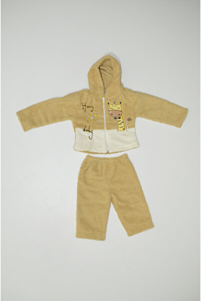 Baby Slon Kids Clup Kışlık welsoft kumaşlı önden full çıtçıt kapamalı zurafa ...