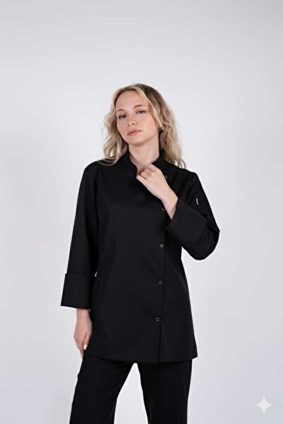 ACAR İŞ TEX Ženska crna kuharska jakna