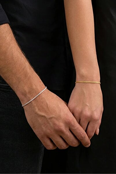 CAN SİLVER Tilki Kuyruğu Çift Bileklik | 925 Ayar Gümüş Bileklik- Sevgililer ...