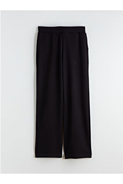 LC Waikiki M1 Sezon Black Wide Leg Soft Touch Women's Sweatpants