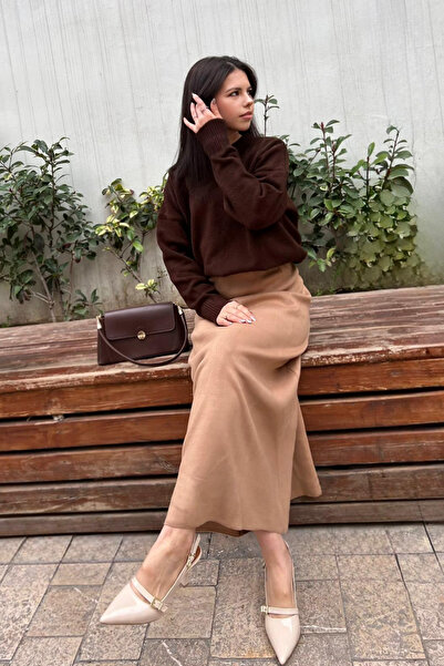 sunfyre Women's New Season Elastic Waist Soft Textured Maxi Knitwear Skirt. S...