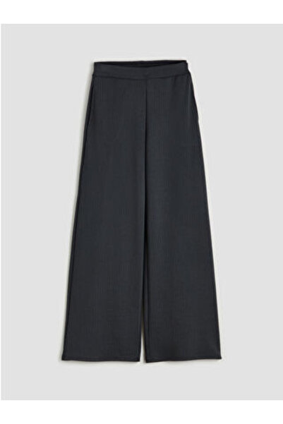 LC Waikiki M1 Sezon Anthracite Striped Soft Touch Women's Sweatpants