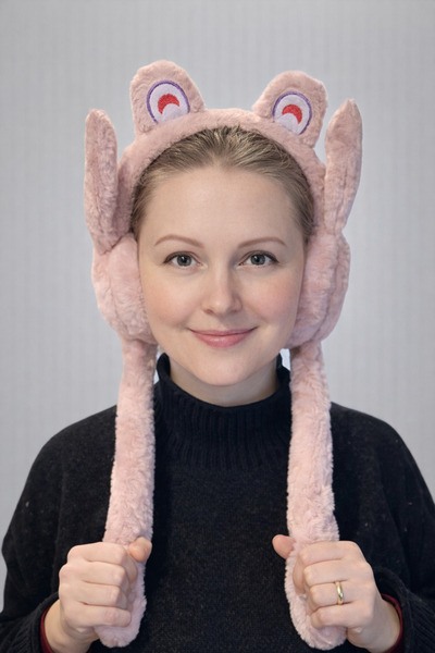 MD Moda Accessories سماعات أذن شتوية من القطيفة على شكل أذن لطيفة