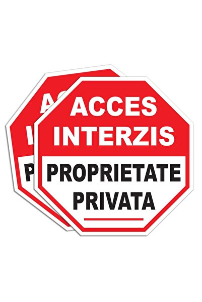 Generic (Unbranded) Set de 2 semne de avertizare proprietate privată 30x30cm