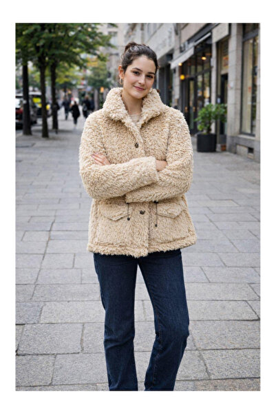 BERNEO Women's Adjustable Waist Fur Coat