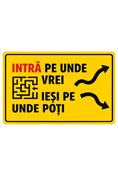 Generic (Unbranded) Semn de utilitate emoțională - Labirint de intrare, 20x30 cm