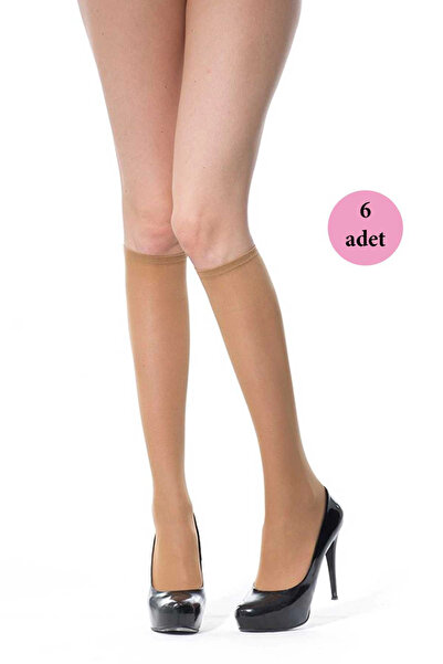 ALFA AKSESUAR 03 6 Pieces Medium Thick Knee Socks 40 Denier 57 Skin