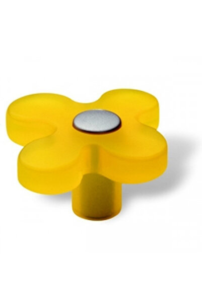 Siro Plastic Button (Children's Furniture) - Yellow Flower