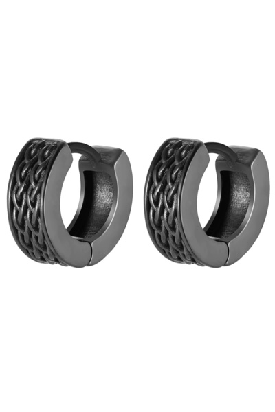 Omark Cotton Inca Black Earrings