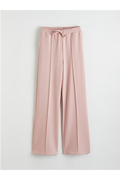 LC Waikiki M1 Sezon Pink Wide Leg Women's Sweatpants with Elastic Waist