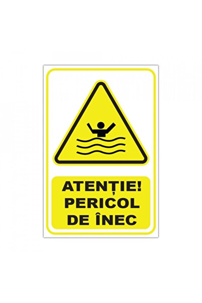Generic (Unbranded) Semn de avertizare: Autocolant PVC cu pericol de înec 20x...
