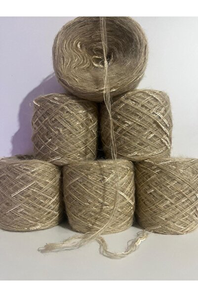 İPEK YÜN İPLİK DÜNYASI Fir de tricotat Angora 3 straturi (Bej) Simli Kelebek ...