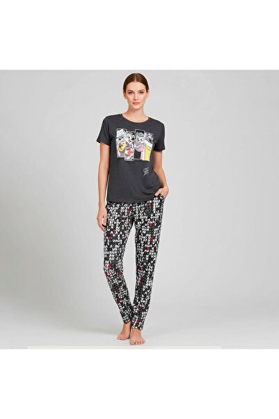 levanapajamas Levana Cartoon Pajamas – Gray with a Modern Pattern