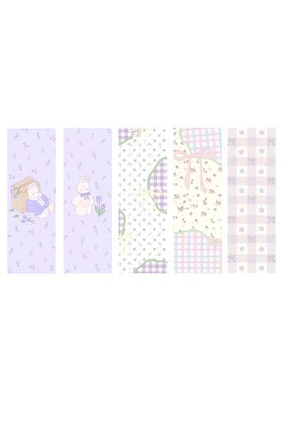 DAK 5’li Kitap Ayracı Mor Lila Pastel Tavşan Soft Seri