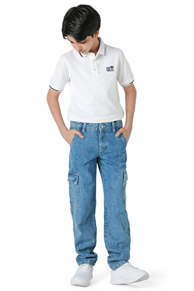 Exceed Boys' comfortable cotton cargo jeans