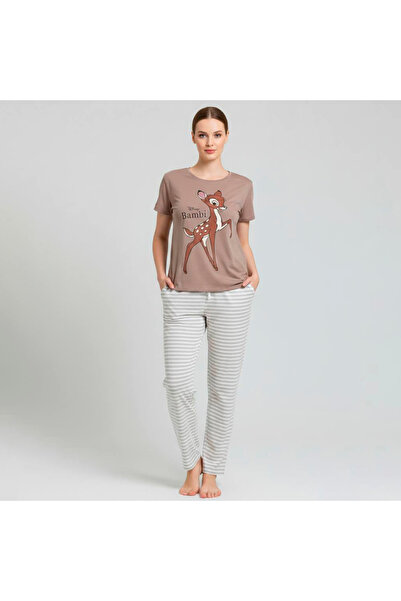levanapajamas Levana Cartoon Pajamas - Beige Striped (Bambi)