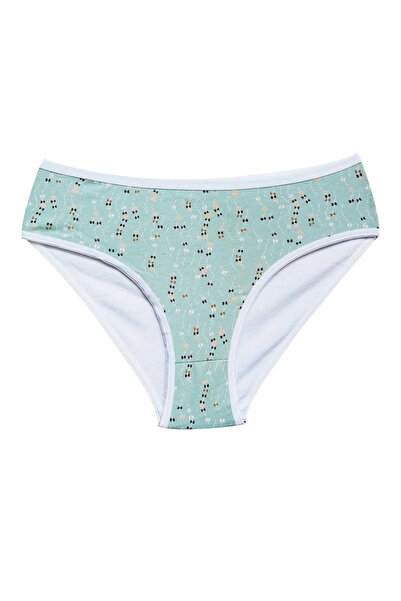 ALFA AKSESUAR 03 Βαμβακερό φαρδύ γείσο Lycra με σχέδιο Bato γυναικείο εσώρουχ...