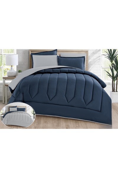 Red Rose Double bed comforter set with a hotel-style design, plain and revers...