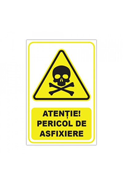 Generic (Unbranded) Atenție! Semnal de pericol de asfixiere, PVC 20x30 cm