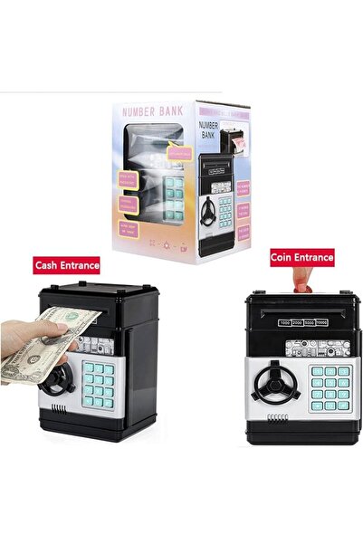 Generic صندوق نقود فولاذي حديث مزود بقفل آمن | تخزين محمول للنقود والأشياء ال...