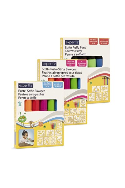 NO BREND Expertiz textile airbrush marker set – Blowpen for drawing on fabrics