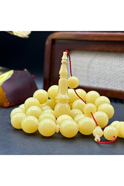 Sabır Taneleri Alman Bakalit Sıkma Kehribar Tesbih,Koleksiyonluk Tespih