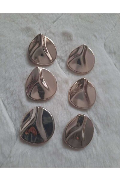 beyna aksesuar Z.A.R.A model Metalize plastik Gold kaban-ceket-yelek-elbise 6li düğme (3 cm)
