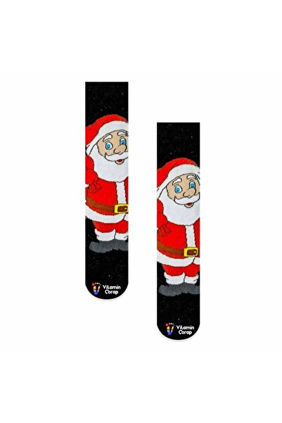 Limmon Store سانتا كلوز جورب أسود لامع اللون