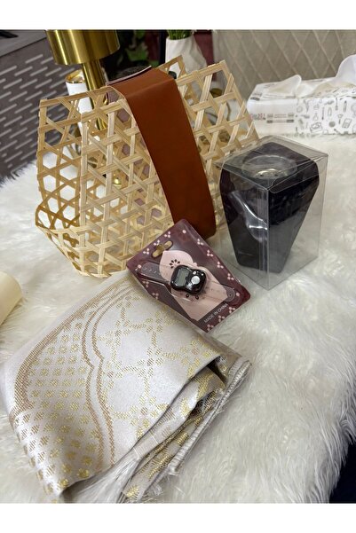 NO BRAND طقم هدايا رمضان فخم – سجادة صلاة مع مبخرة وعداد تسبيح