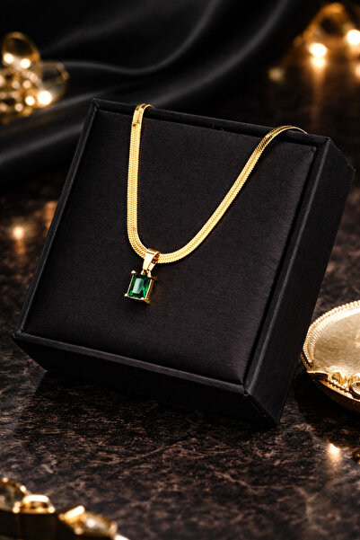 REKS بريق الأناقة |   قلادة مكعبة الشكل أنيقة وبسيطة من الزركونيا، هدية مصنوع...