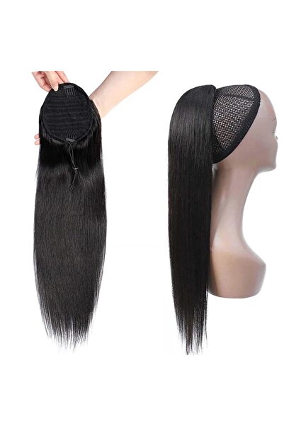 animis beauty Ponytail hair extension, Black, 66 cm, bun attachment, long hai...