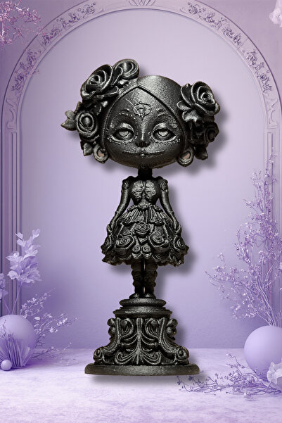 Hanori Collection 🌒Lily Nocturne | Gothic Çiçek Kız Figürü – Dark Romance He...